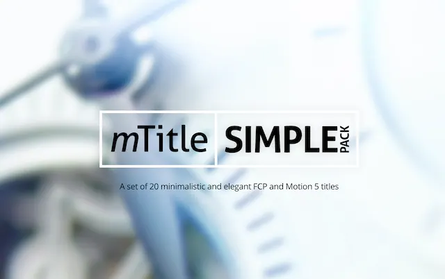 mTitle Simple Pack – Premiere Pro Plugin