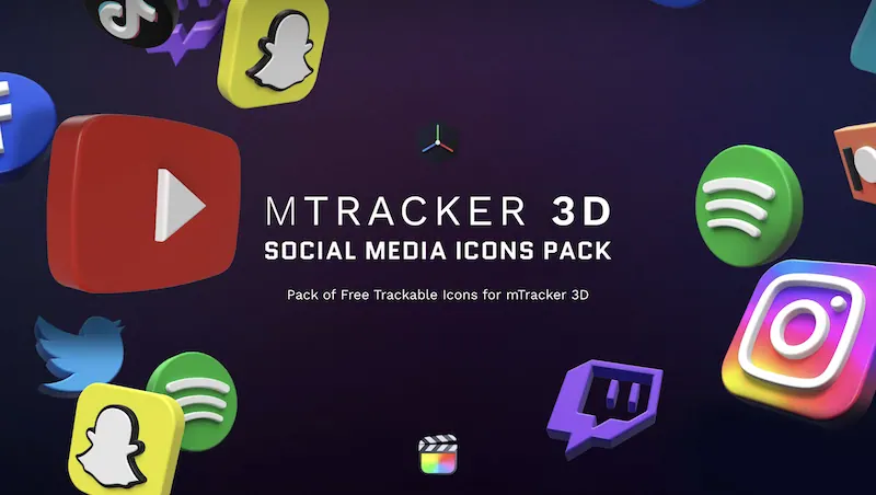 mTracker 3D Social Media Icons – Premiere Pro Plugin