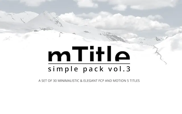 mTitle Simple Pack 3 – Premiere Pro Plugin